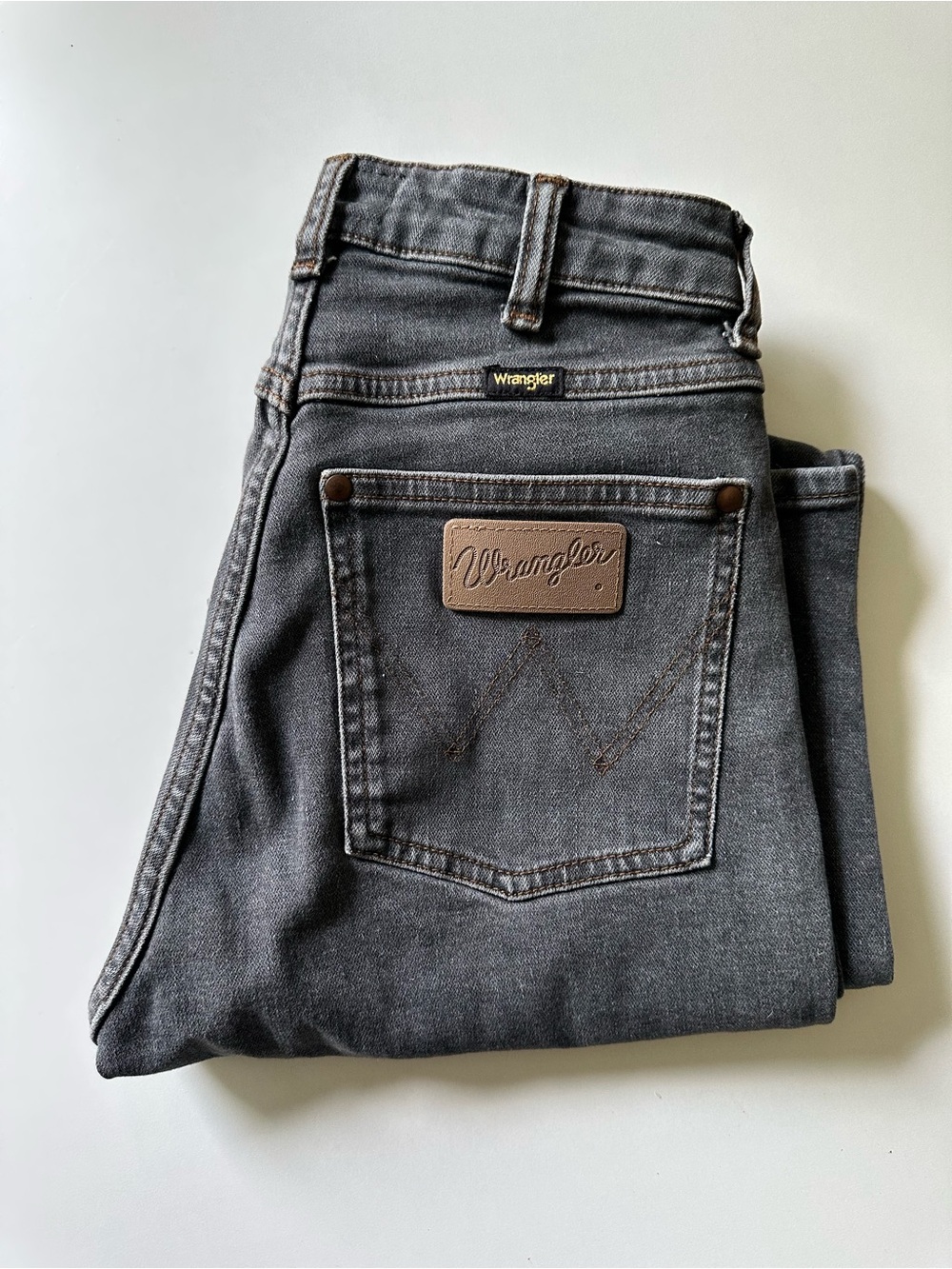 Vintage Wrangler Icons Black-Gray Straight Leg Jeans